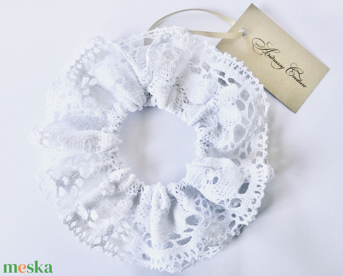 Andrassy Couture pamut csipke hajgumi - ruha & divat - hajdísz & hajcsat - hajgumi - Meska.hu