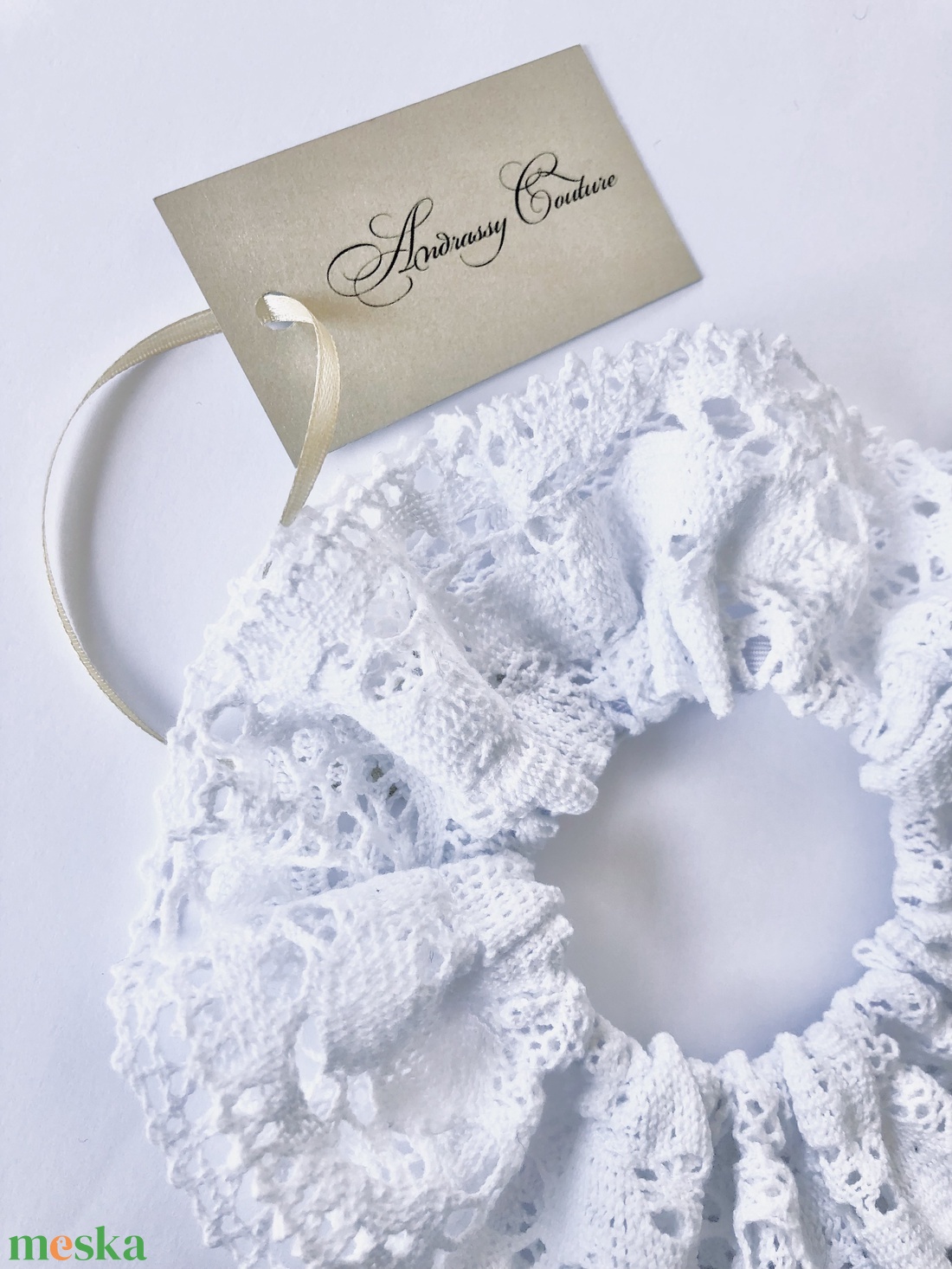 Andrassy Couture pamut csipke hajgumi - ruha & divat - hajdísz & hajcsat - hajgumi - Meska.hu