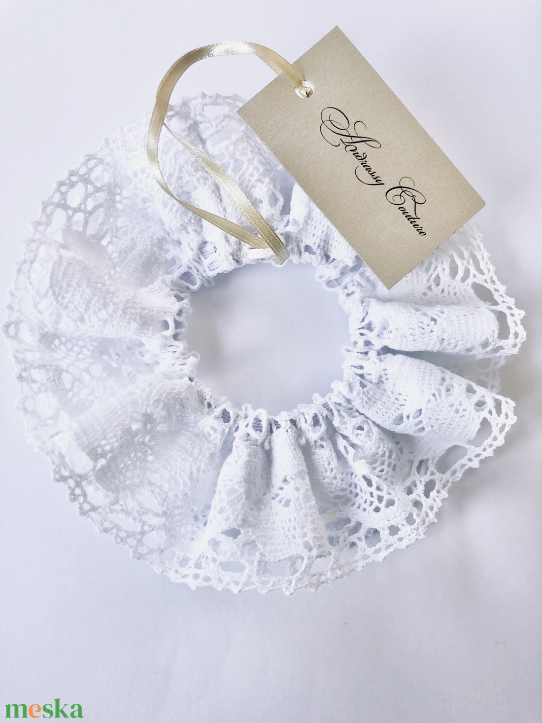 Andrassy Couture pamut csipke hajgumi - ruha & divat - hajdísz & hajcsat - hajgumi - Meska.hu