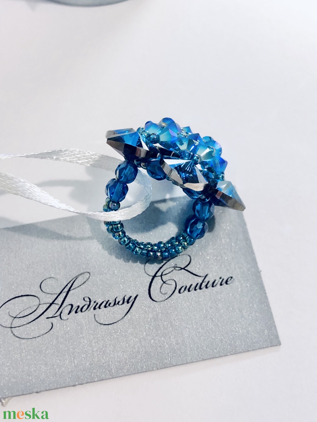 Andrassy Couture Swarovski gyűrű ékszerdobozban - ékszer - gyűrű - figurális gyűrű - Meska.hu