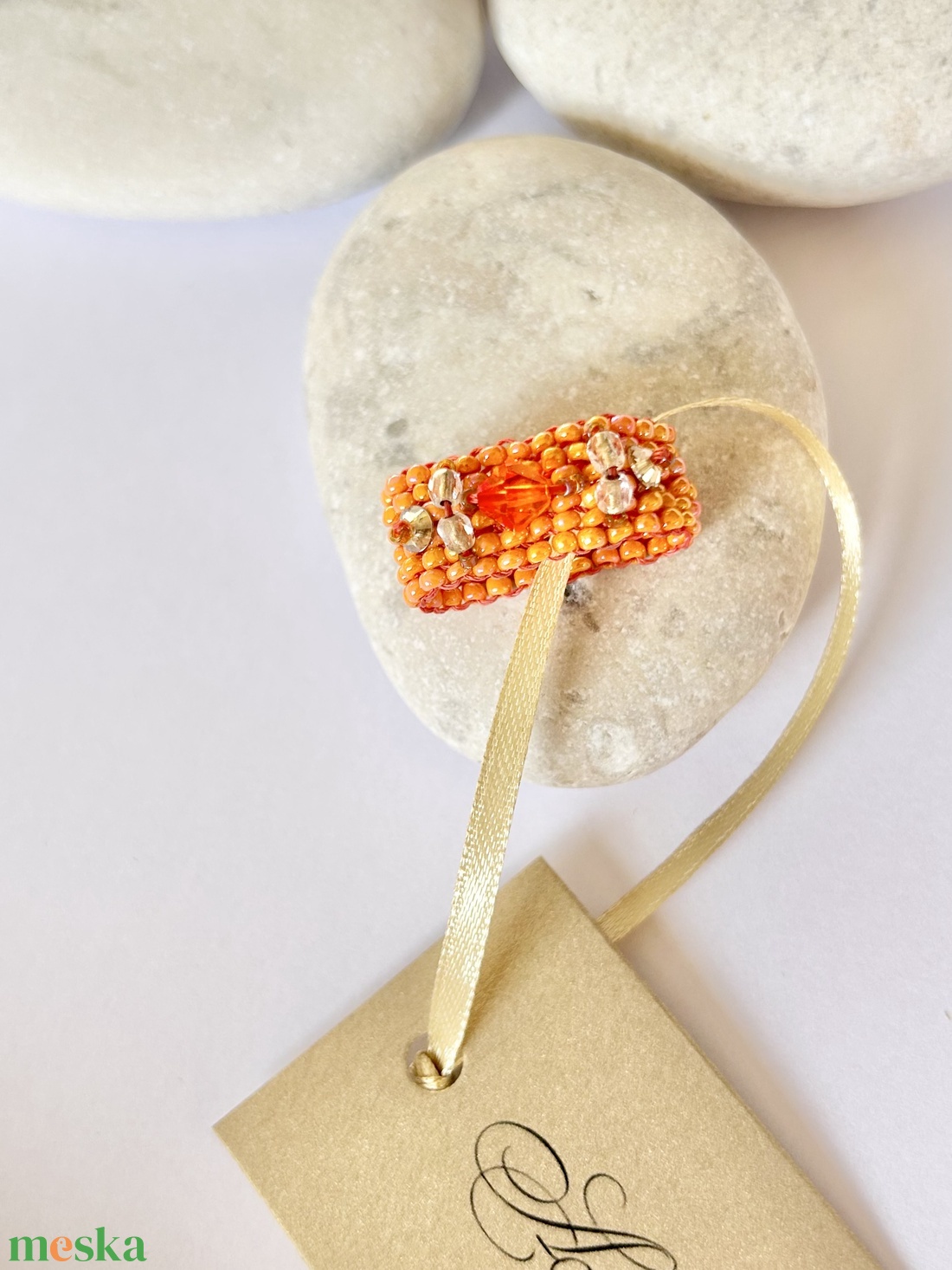 Andrassy Couture Naplemente gyöngy gyűrű Swarovski kristállyal - ékszer - gyűrű - figurális gyűrű - Meska.hu
