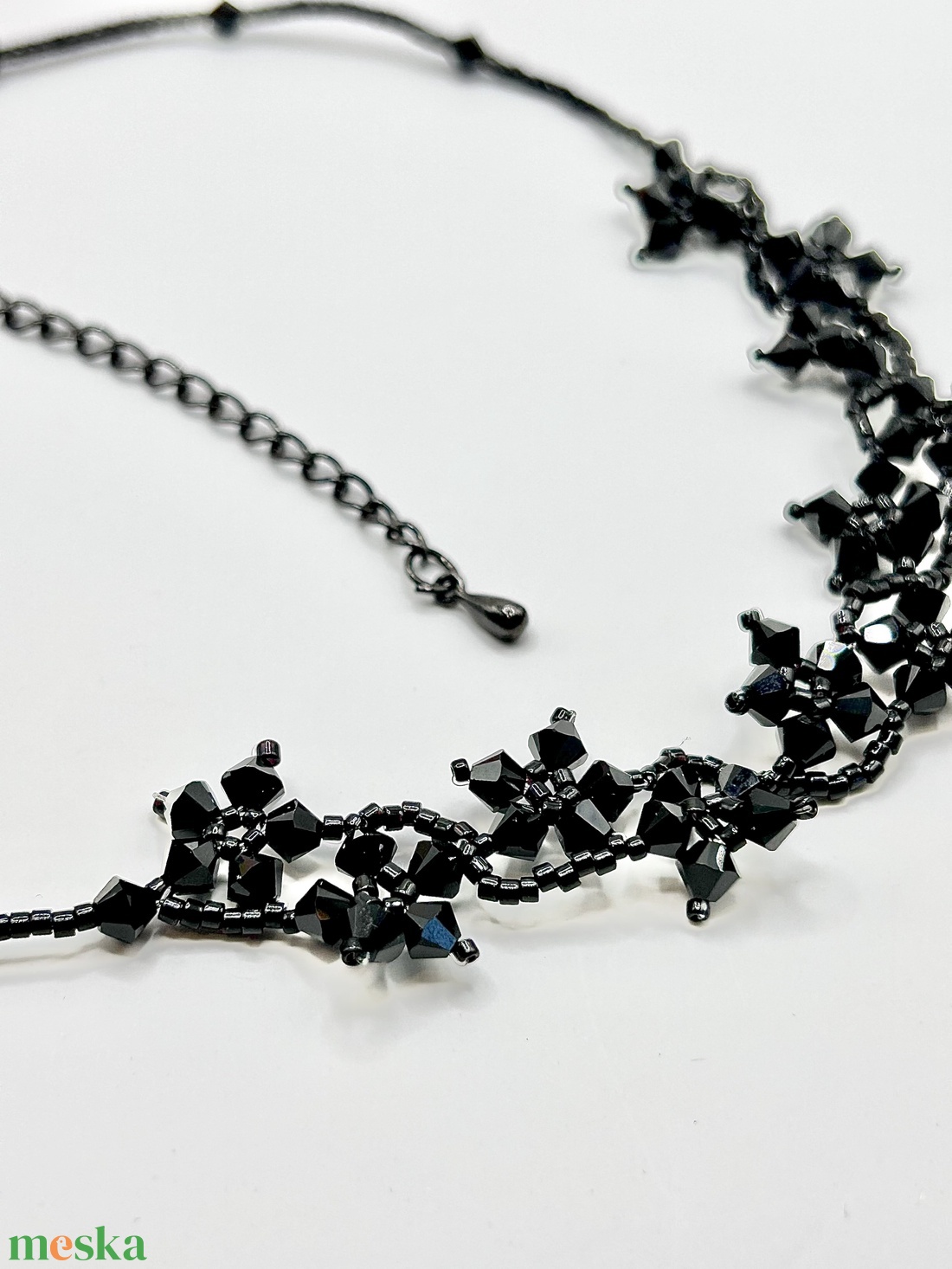 Andrassy Couture  Swarovski virágok nyakék/ nyaklánc - ékszer - nyaklánc - gyöngyös nyaklánc - Meska.hu