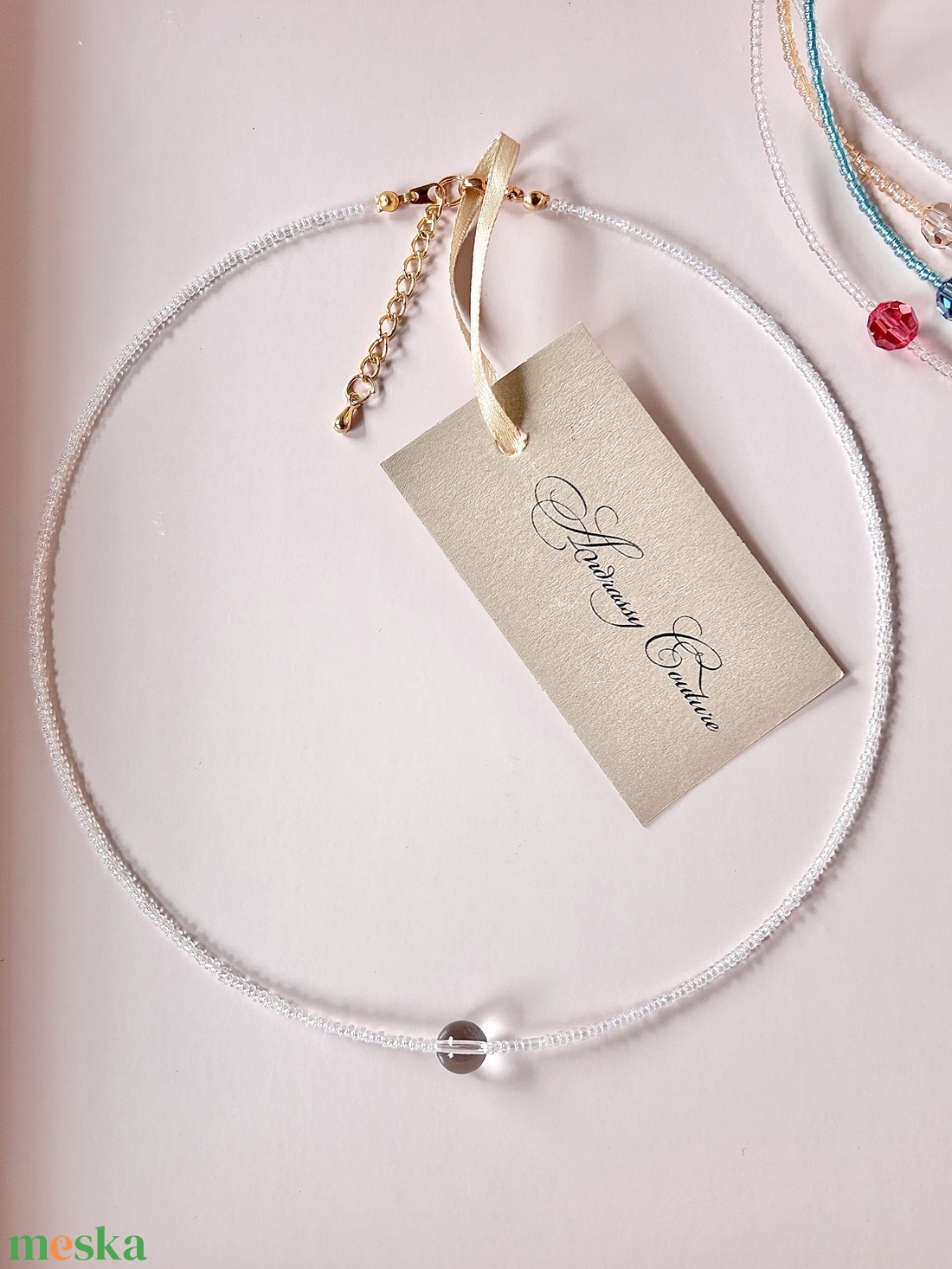 Andrassy Couture Swarovski bogyó egysoros gyöngy nyaklánc több színben  - ékszer - nyaklánc - gyöngyös nyaklánc - Meska.hu