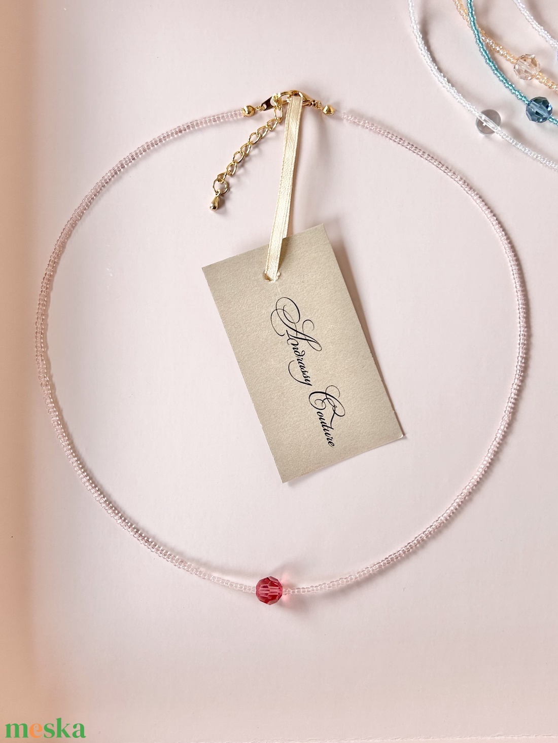 Andrassy Couture Swarovski bogyó egysoros gyöngy nyaklánc több színben  - ékszer - nyaklánc - gyöngyös nyaklánc - Meska.hu