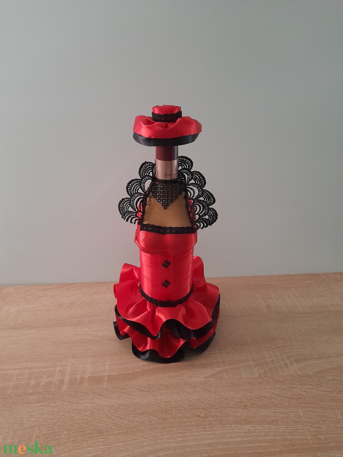 Piros szenvedély borosüveg ruha - otthon & életmód - konyhafelszerelés, tálalás - tálalás - bortartó - Meska.hu