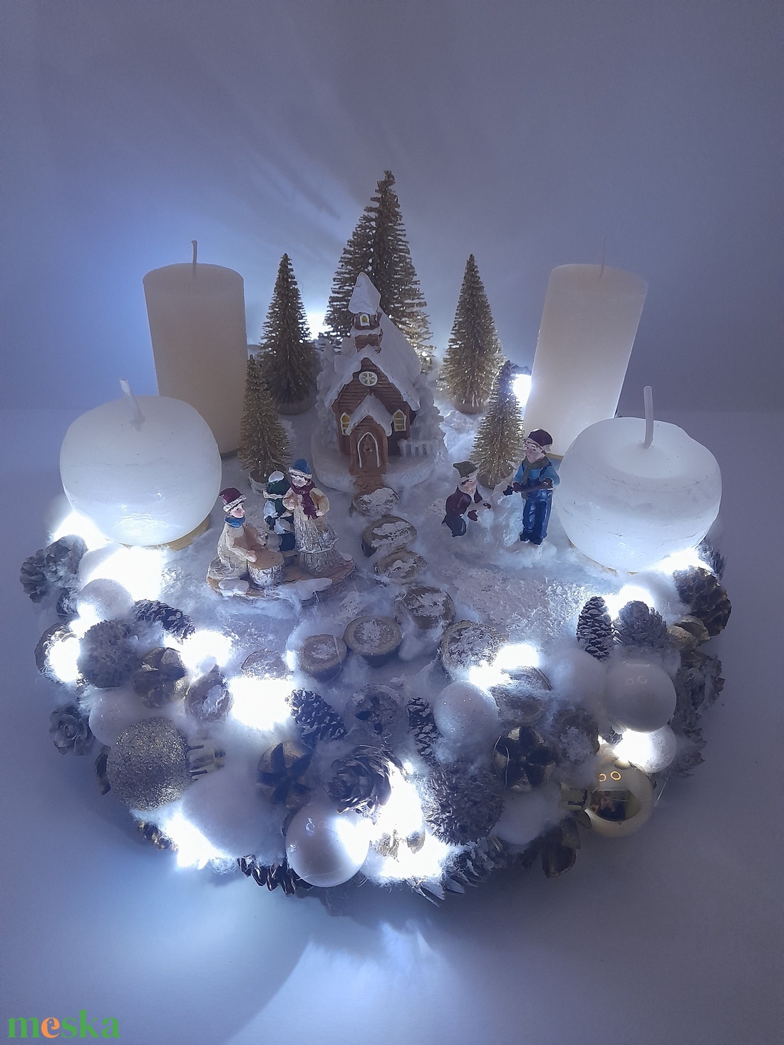 Téli Csoda Adventi Koszorú - karácsony - adventi díszek - adventi koszorú - Meska.hu