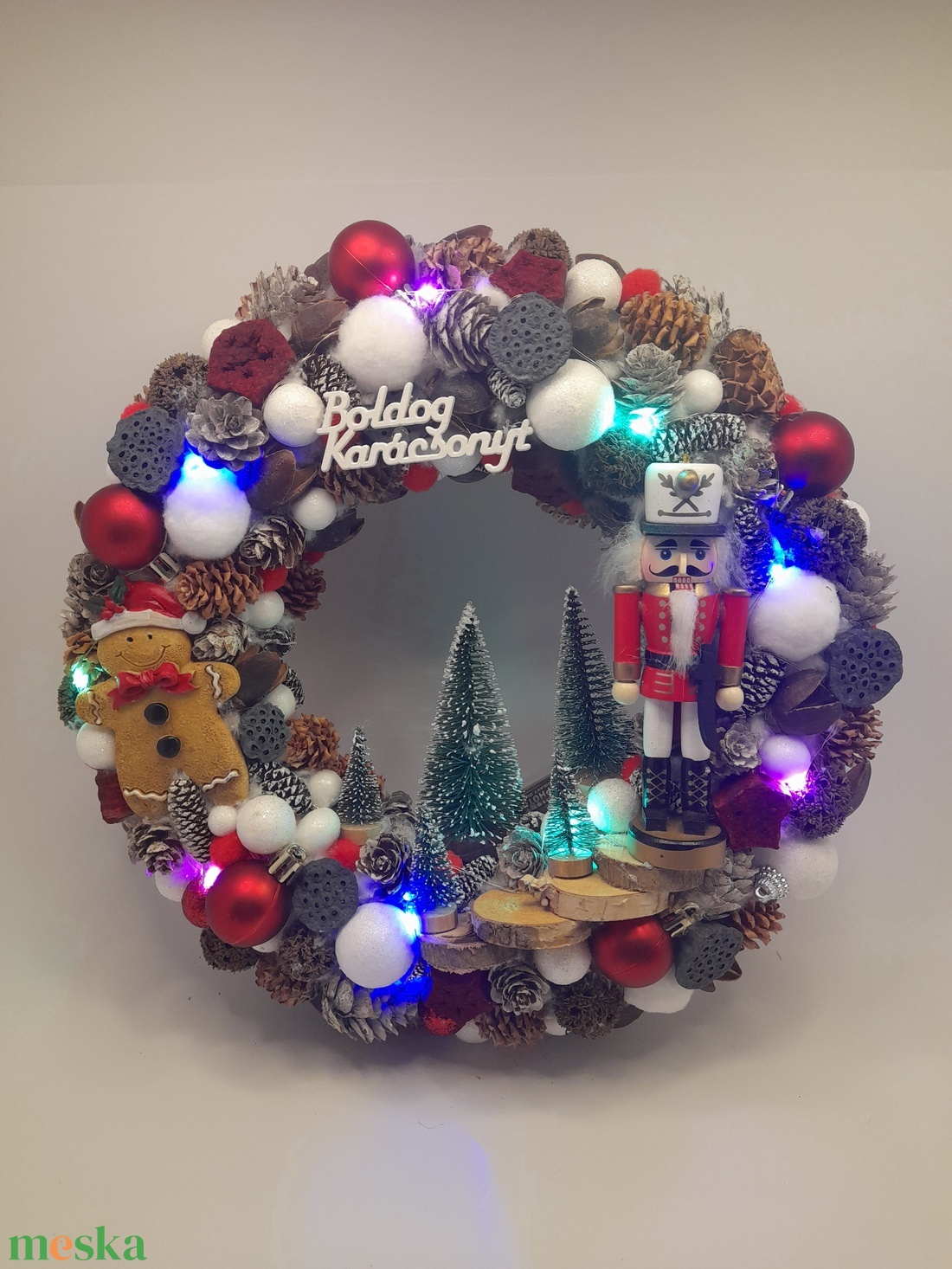 Diótörő Karácsonyi Ajtódísz - karácsony - adventi díszek - adventi ajtódísz - Meska.hu