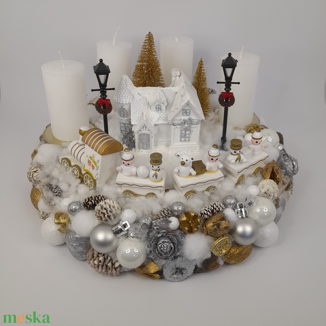 Téli Csodaország Adventi Dekoráció - karácsony - adventi díszek - adventi koszorú - Meska.hu