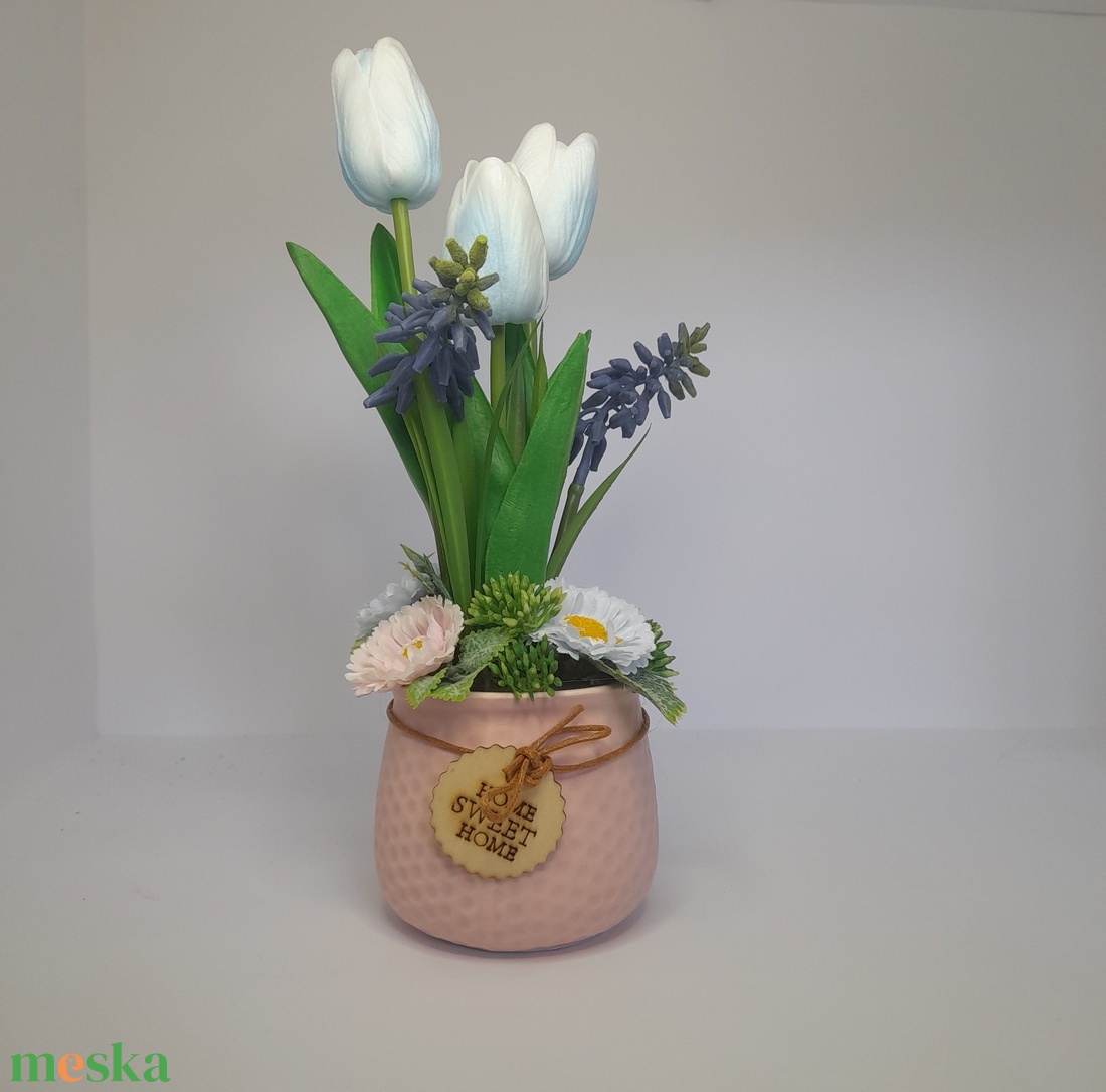 Örök tavaszi tulipáncsokor - otthon & életmód - virágdekoráció - virágdíszek - asztali virágdísz - Meska.hu