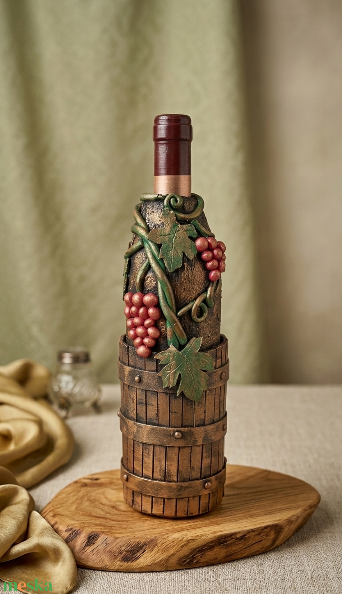 Rusztikus Kézműves Díszüveg-burkolat - otthon & életmód - konyhafelszerelés, tálalás - italos kellékek - boros díszdoboz - Meska.hu