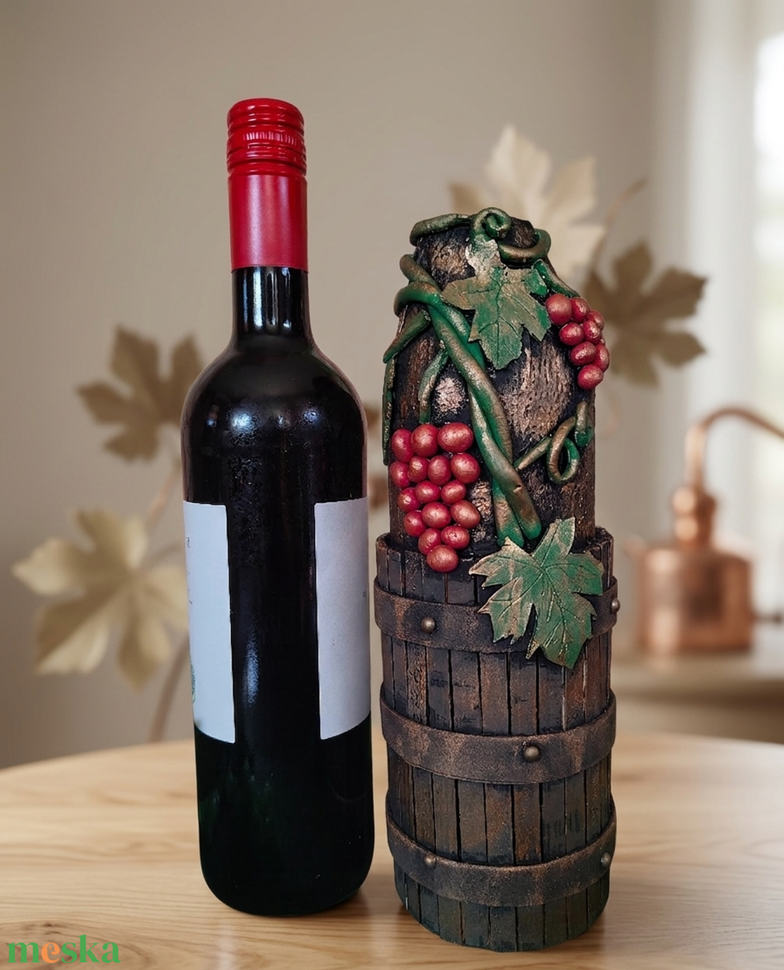 Rusztikus Kézműves Díszüveg-burkolat - otthon & életmód - konyhafelszerelés, tálalás - italos kellékek - boros díszdoboz - Meska.hu