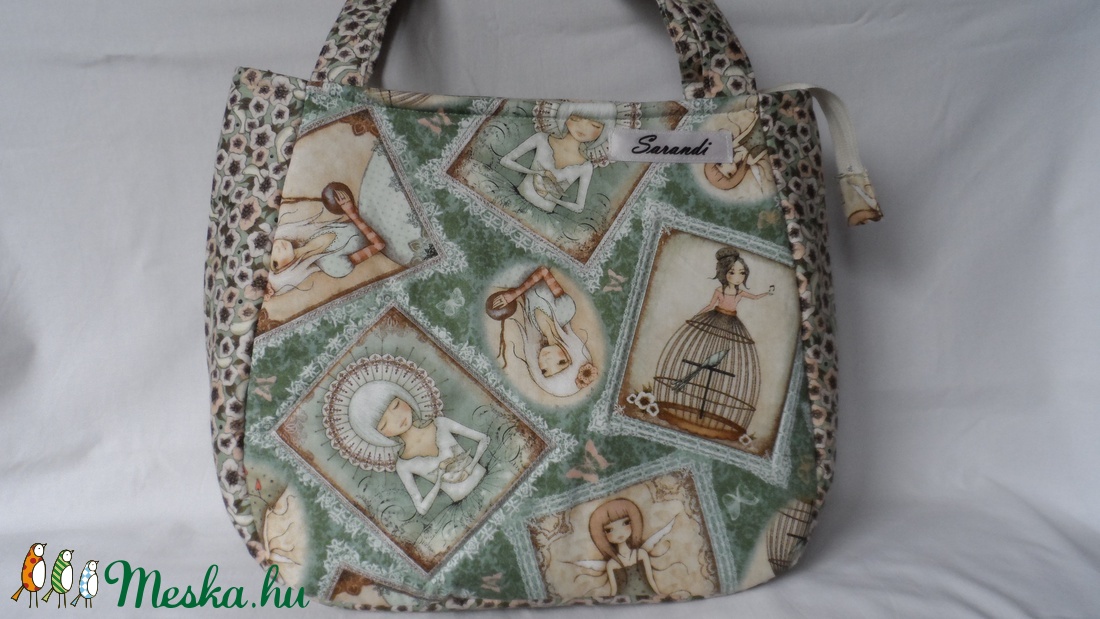 Mirabelle zöld táska.KIÁRÚSÍTÁS! - táska & tok - kézitáska & válltáska - válltáska - Meska.hu