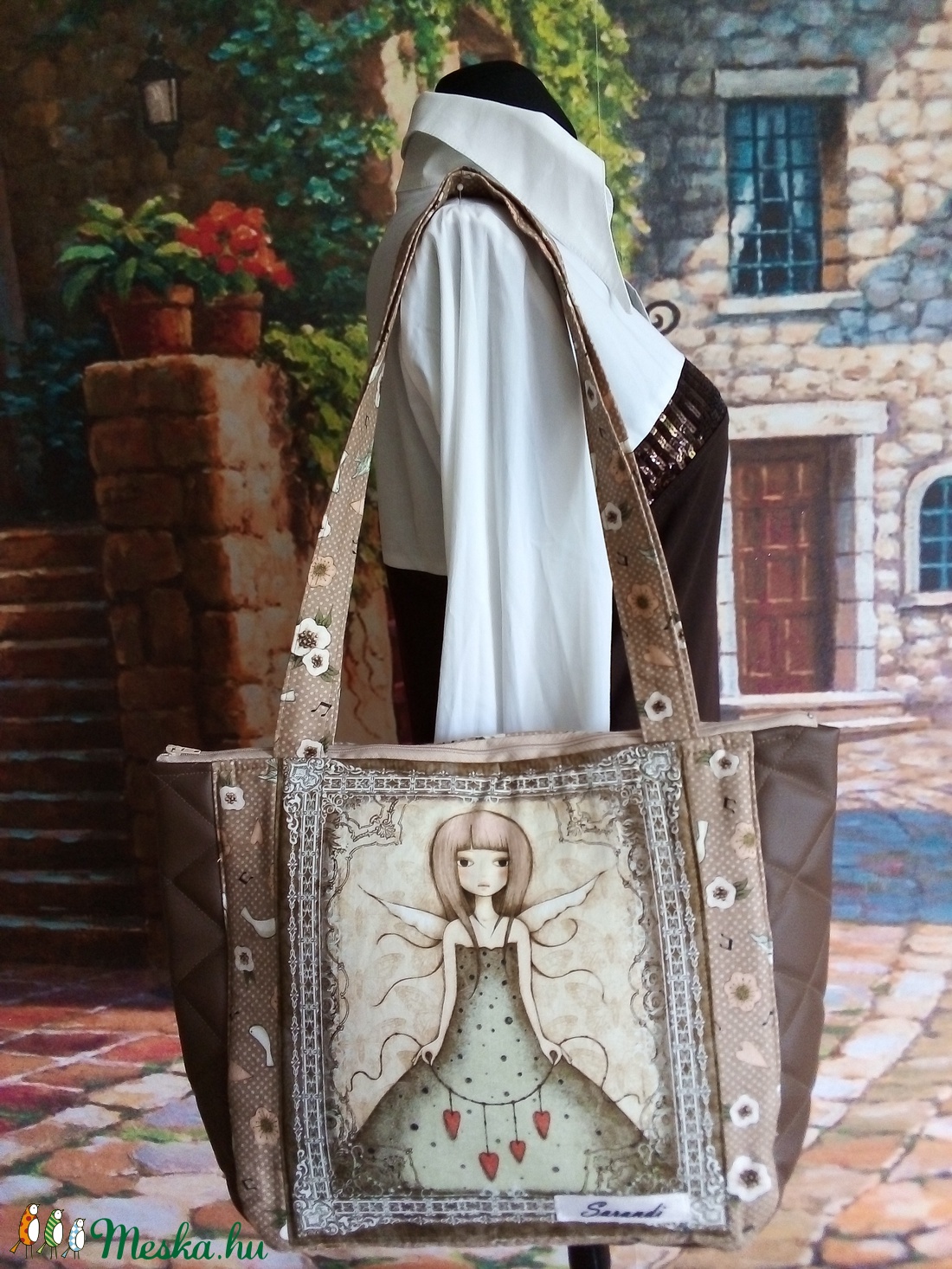 Barna mirabelle táska műbőrrel -  - Meska.hu Barna mirabelle táska műbőrrel -  - Meska.hu