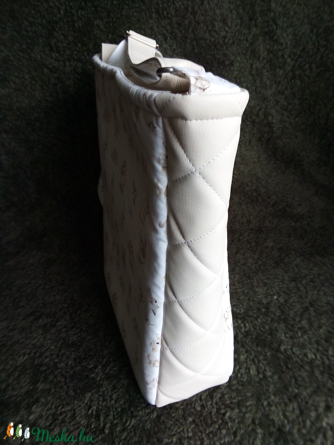 Beige nyuszistáska 3 - táska & tok - kézitáska & válltáska - vállon átvethető táska - Meska.hu