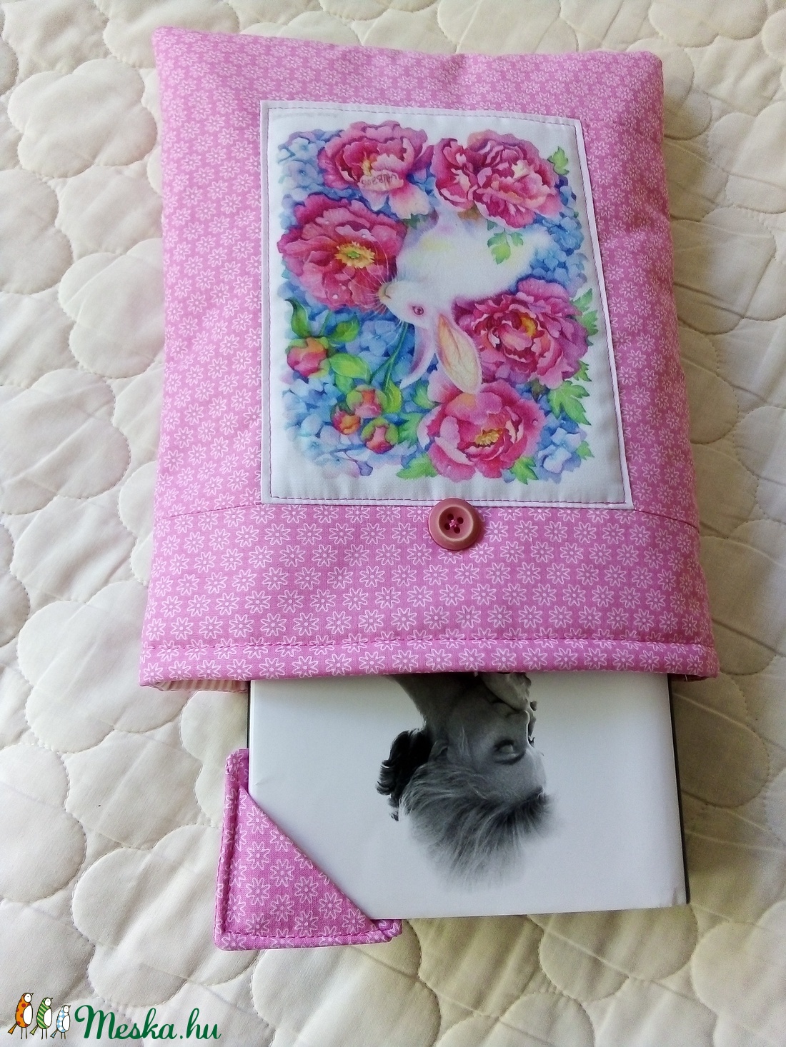 Nyuszis könyvtartó,telefontartó szett - könyv & zene - könyvtok - Meska.hu