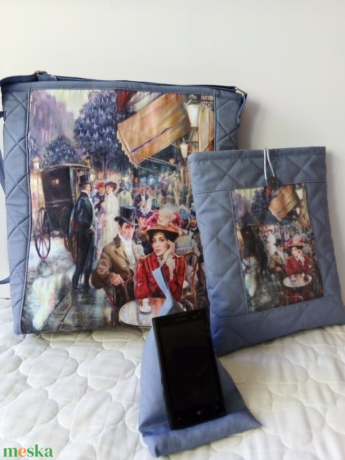 Szürke romantikus könyvtartó,telefontartó szett - könyv & zene - könyvtok - Meska.hu Szürke romantikus könyvtartó,telefontartó szett - könyv & zene - könyvtok - Meska.hu