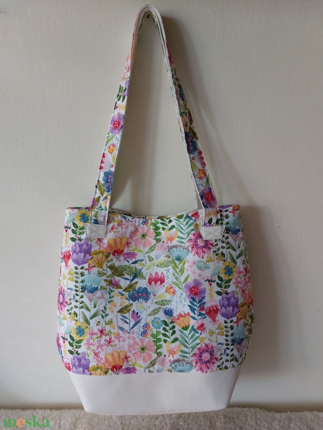 Virágmintás  nyári táska1 - táska & tok - kézitáska & válltáska - válltáska - Meska.hu