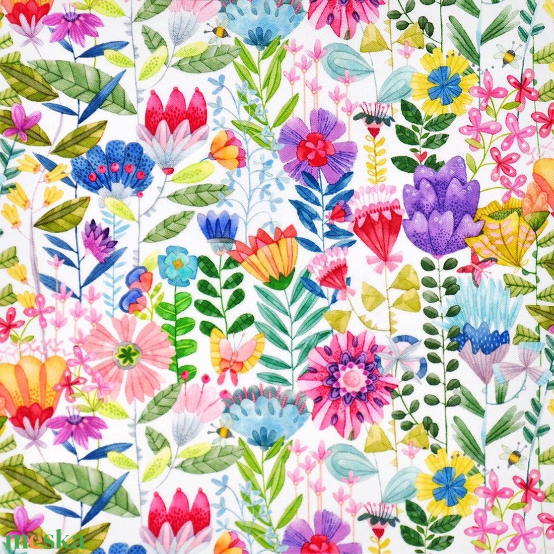 Virágmintás  nyári táska1 - táska & tok - kézitáska & válltáska - válltáska - Meska.hu