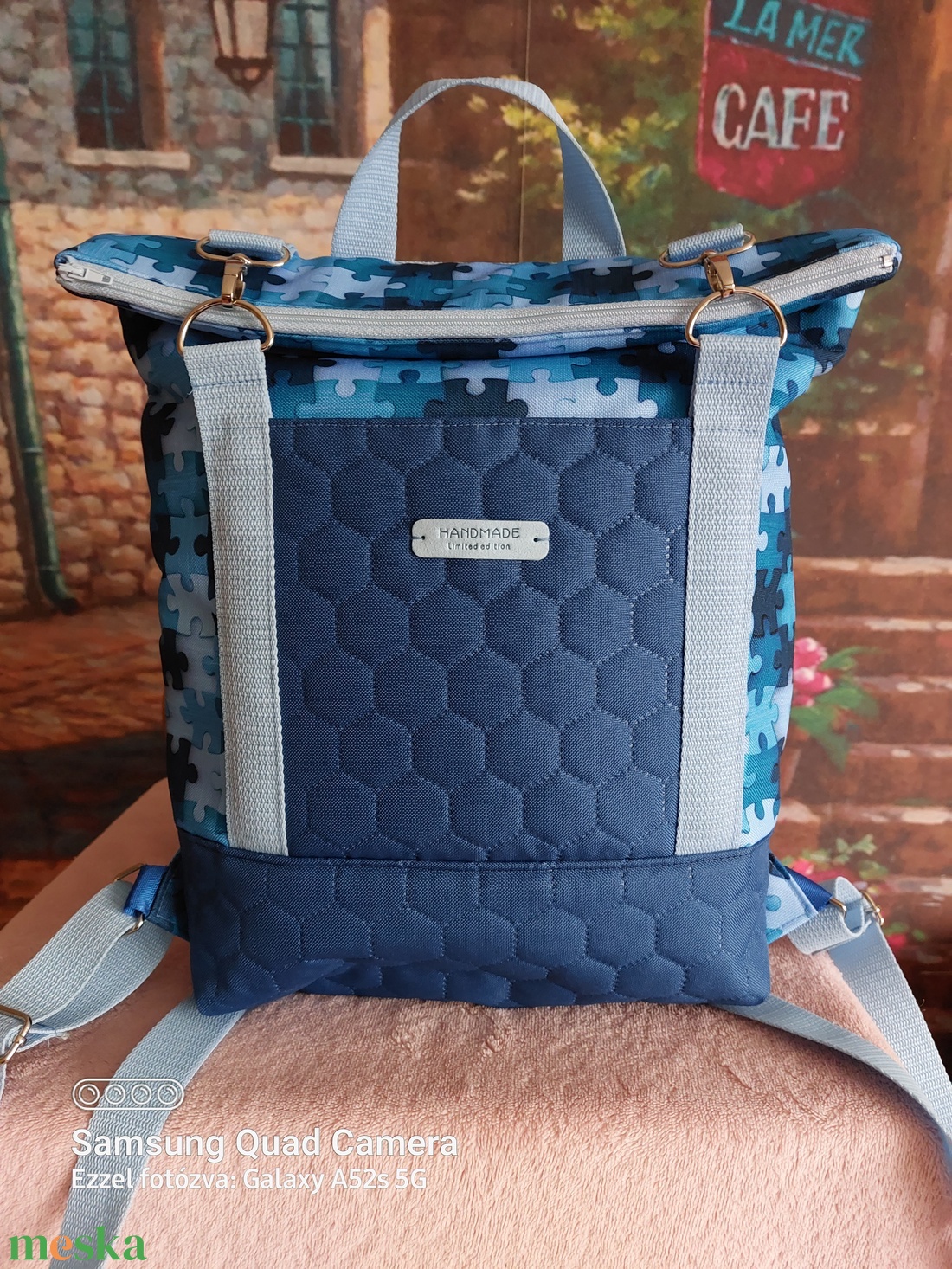 Kék puzzle hátizsák - táska & tok - hátizsák - hátizsák - Meska.hu Kék puzzle hátizsák - táska & tok - hátizsák - hátizsák - Meska.hu