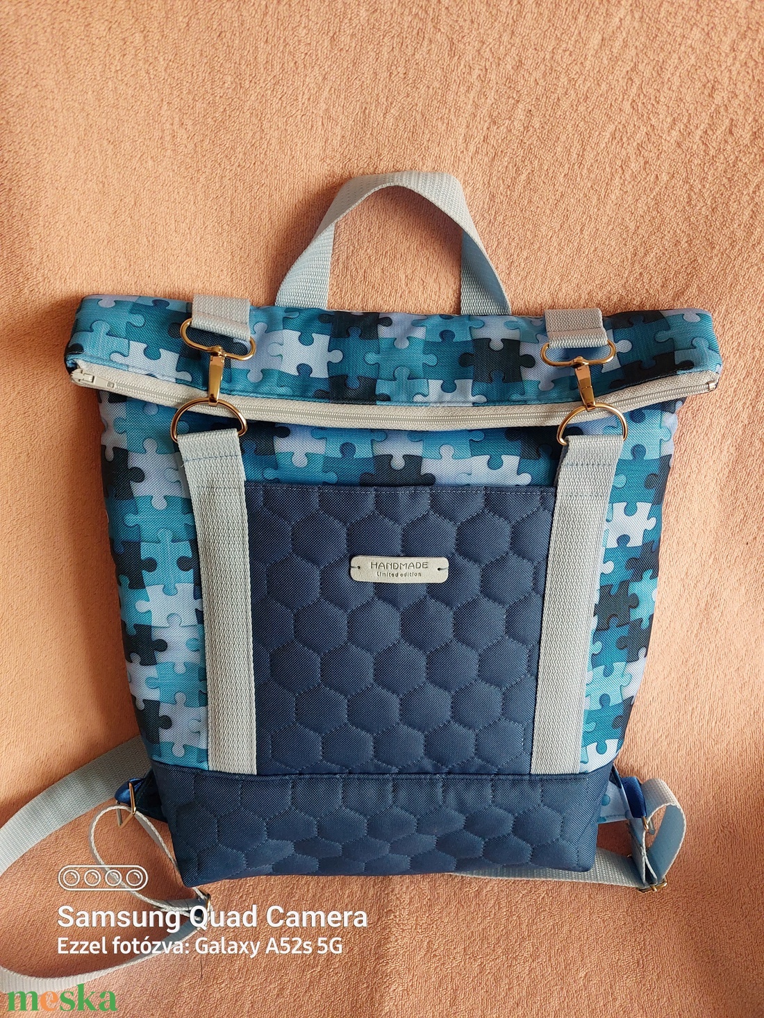 Kék puzzle hátizsák - táska & tok - hátizsák - hátizsák - Meska.hu Kék puzzle hátizsák - táska & tok - hátizsák - hátizsák - Meska.hu
