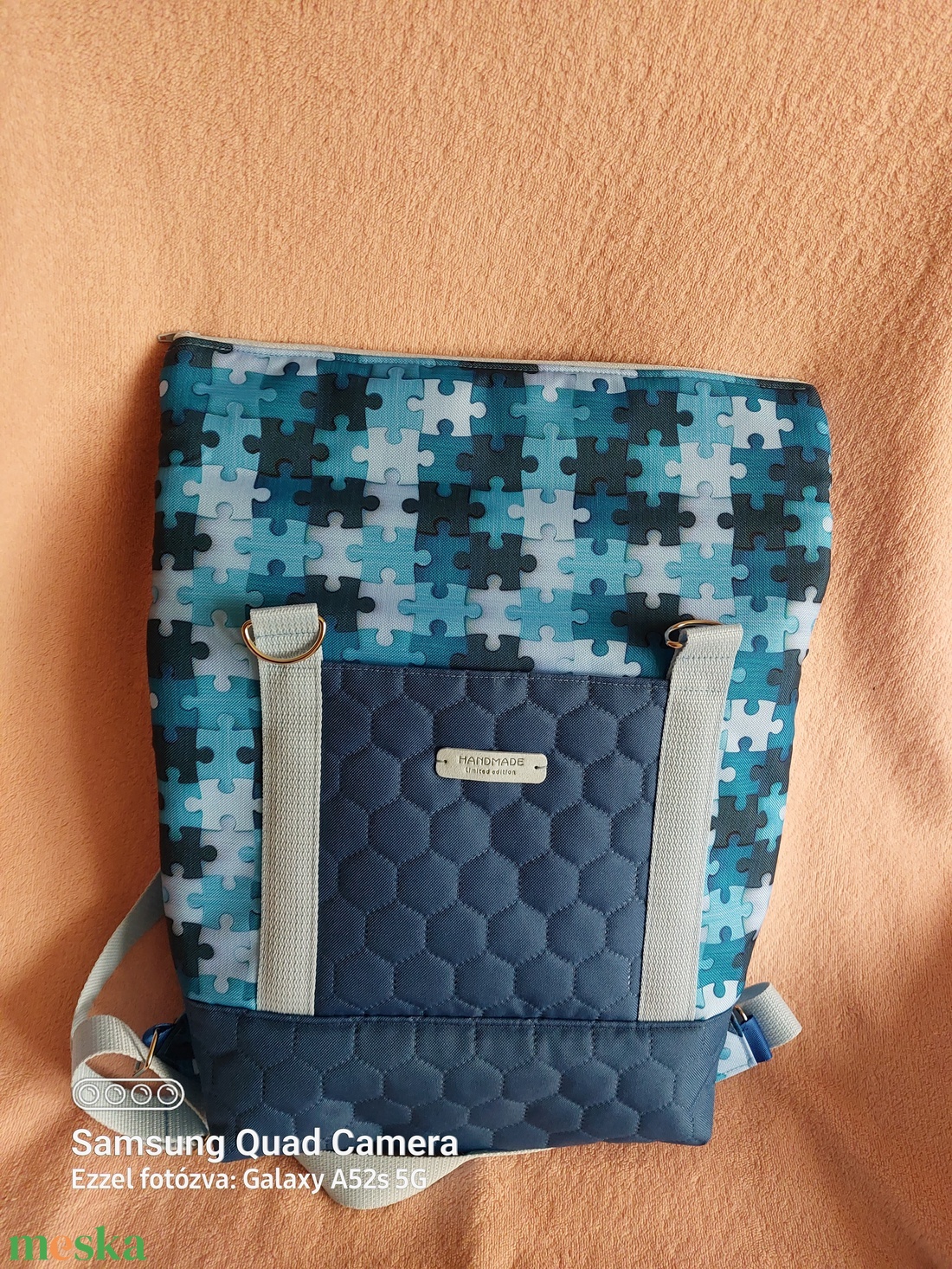 Kék puzzle hátizsák - táska & tok - hátizsák - hátizsák - Meska.hu Kék puzzle hátizsák - táska & tok - hátizsák - hátizsák - Meska.hu