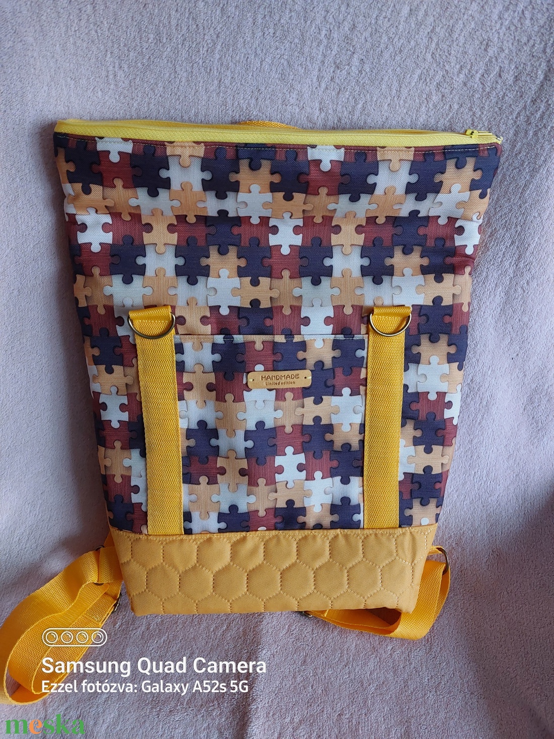 Sárga puzzle táska - táska & tok - hátizsák - hátizsák - Meska.hu Sárga puzzle táska - táska & tok - hátizsák - hátizsák - Meska.hu