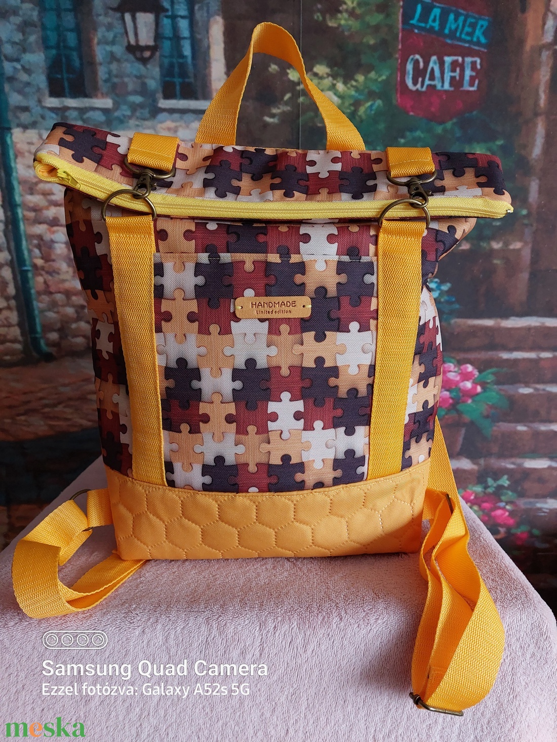 Sárga puzzle táska - táska & tok - hátizsák - hátizsák - Meska.hu Sárga puzzle táska - táska & tok - hátizsák - hátizsák - Meska.hu