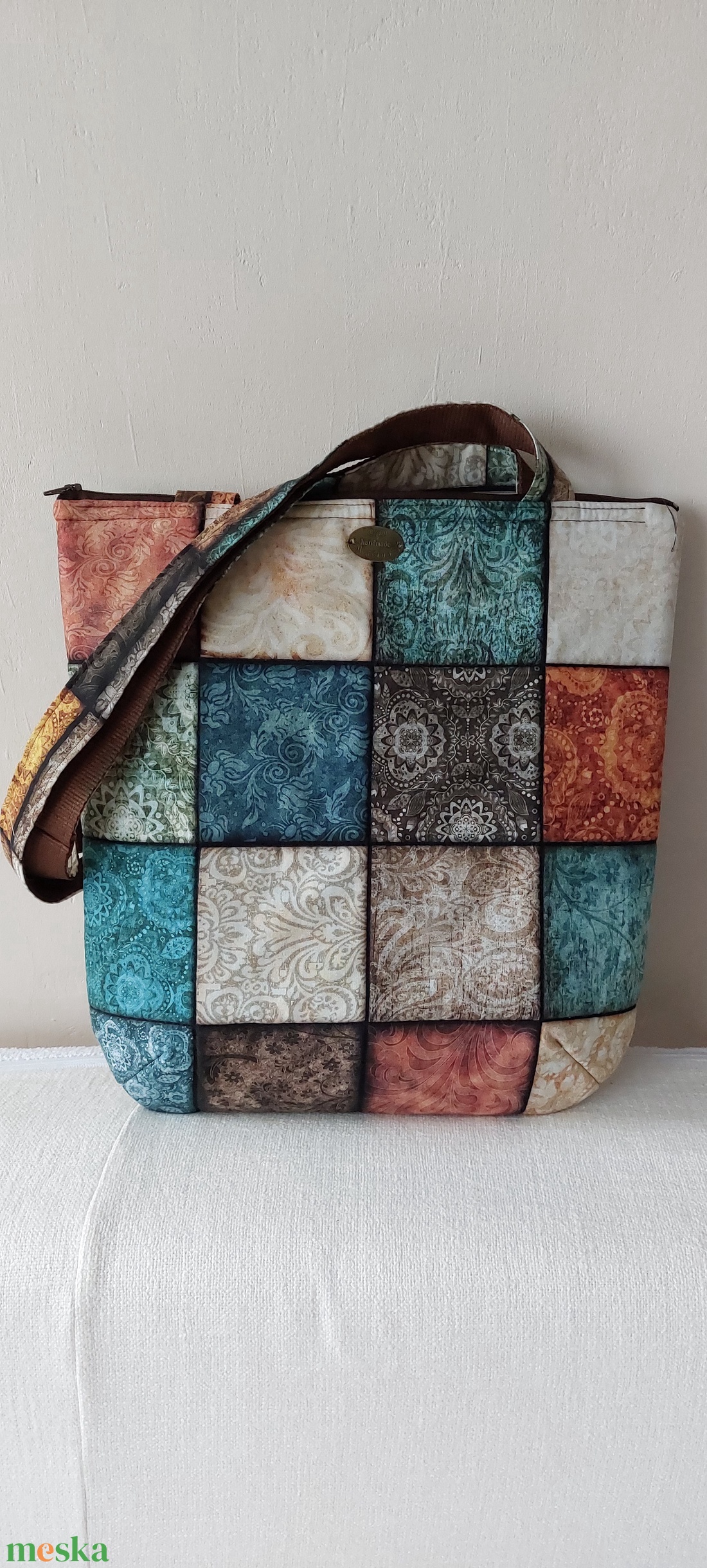 Pachwork jellegű táska - táska & tok - kézitáska & válltáska - válltáska - Meska.hu