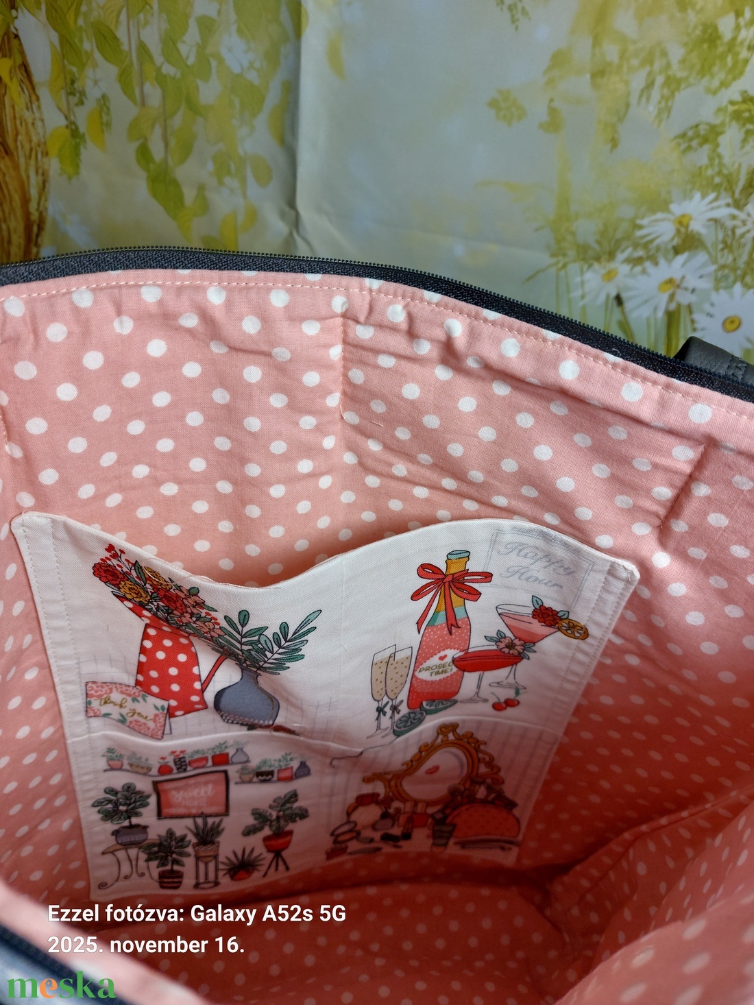 Paneles pöttyös táska - táska & tok - kézitáska & válltáska - válltáska - Meska.hu