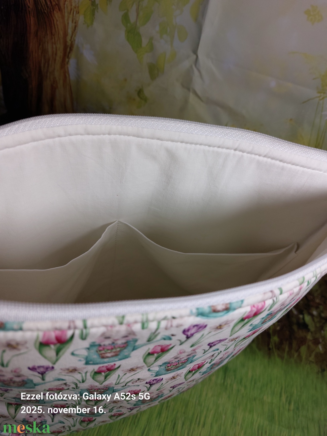 Öntözőkannás nyuszis táska - táska & tok - kézitáska & válltáska - vállon átvethető táska - Meska.hu