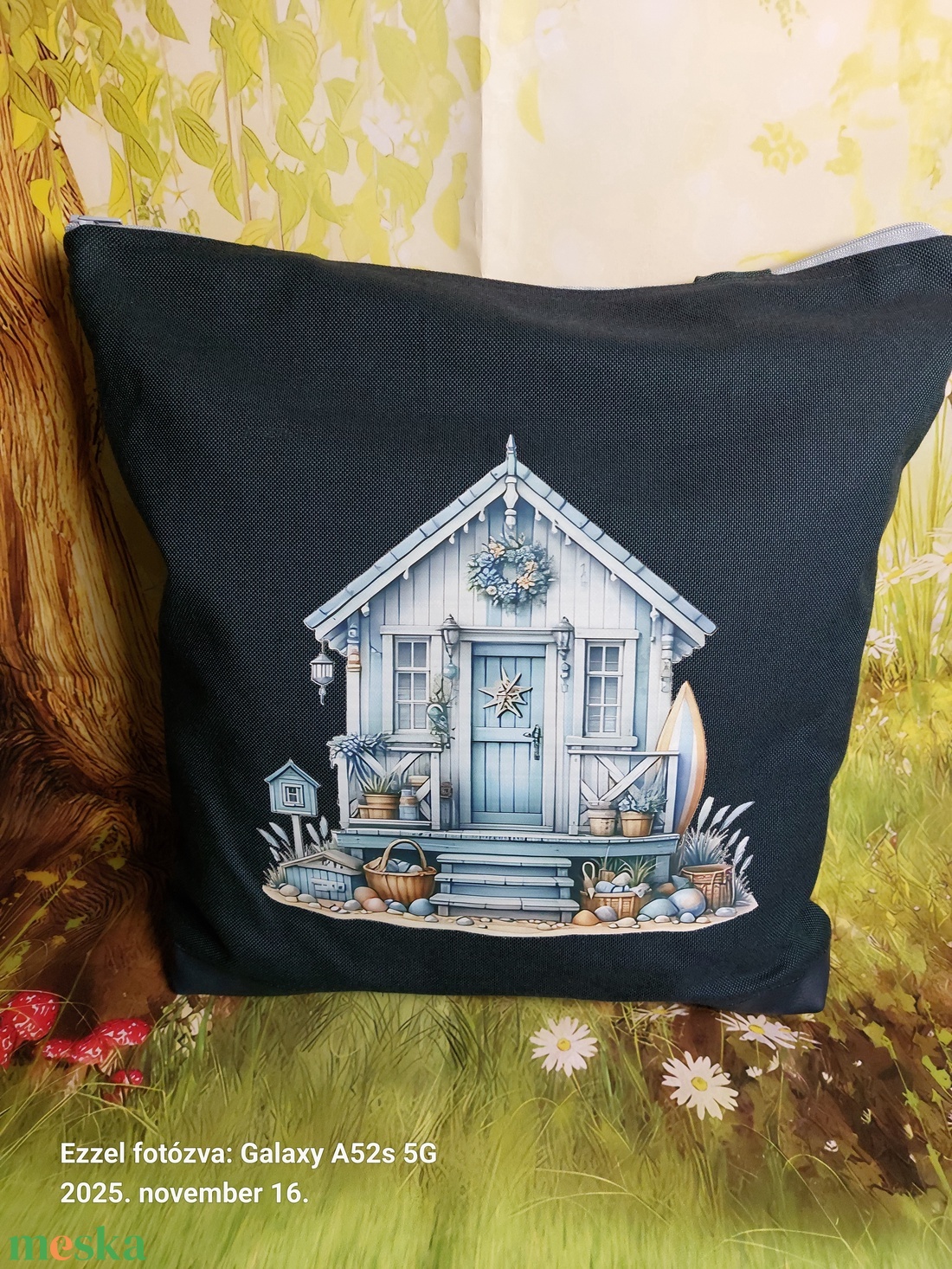 Házikós táska szatyor - táska & tok - kézitáska & válltáska - válltáska - Meska.hu