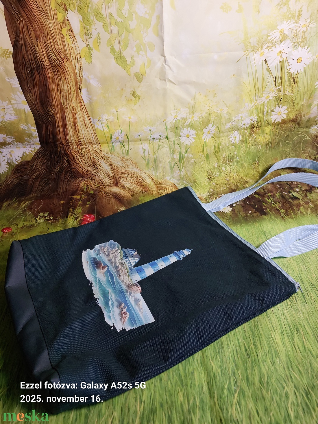 Világítótornyos táska szatyor - táska & tok - kézitáska & válltáska - válltáska - Meska.hu