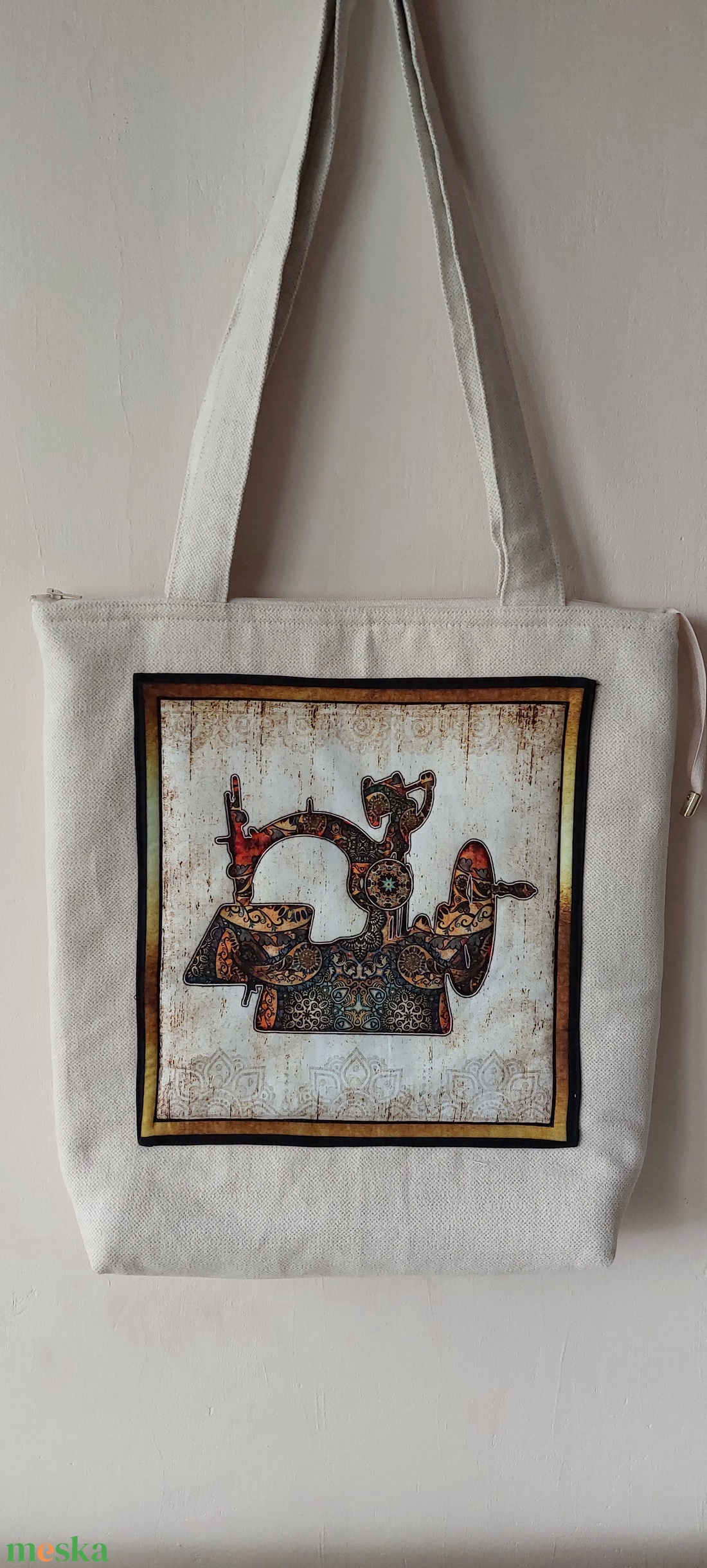 Varrógépes szövet táska - táska & tok - kézitáska & válltáska - válltáska - Meska.hu