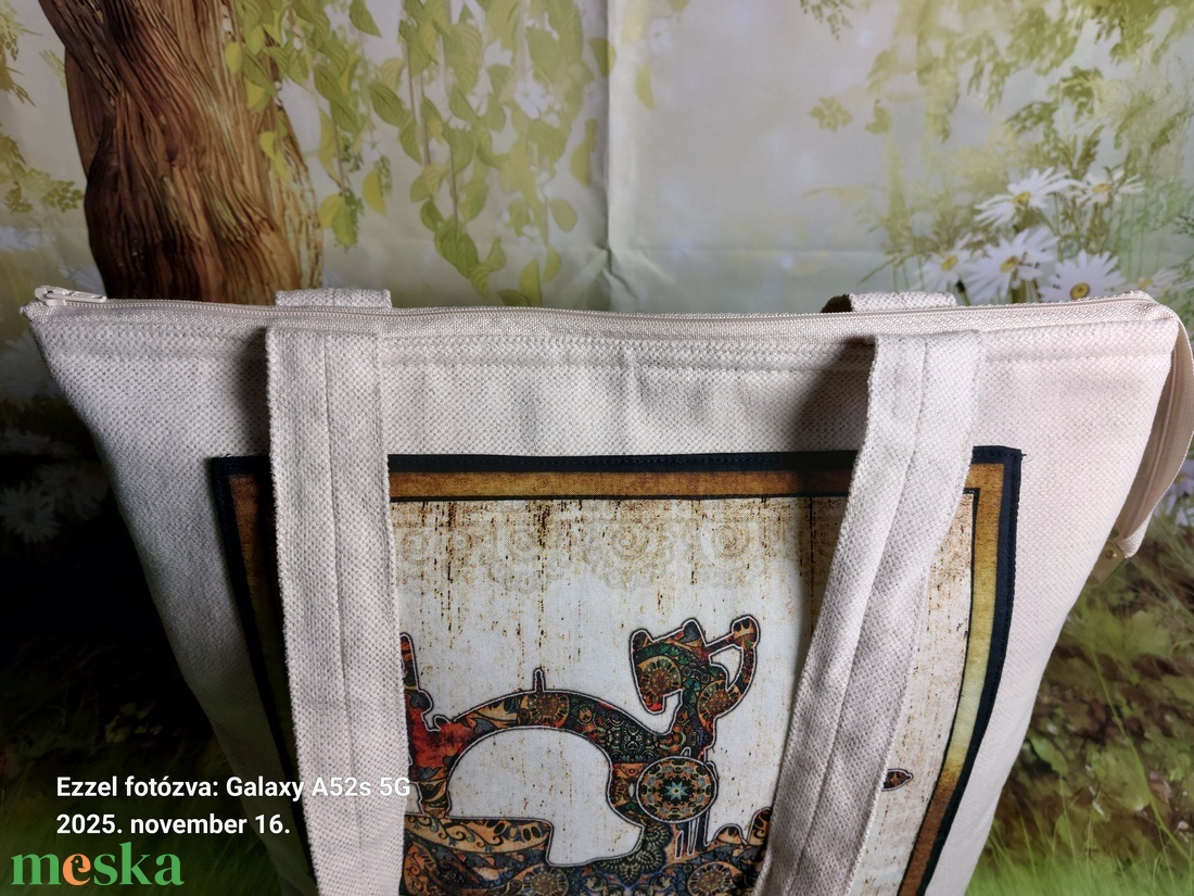 Varrógépes szövet táska - táska & tok - kézitáska & válltáska - válltáska - Meska.hu