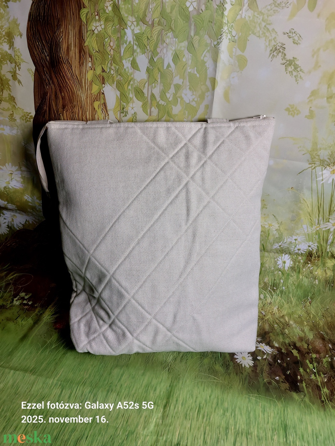 Csipkés-virágos szövet táska - táska & tok - kézitáska & válltáska - válltáska - Meska.hu