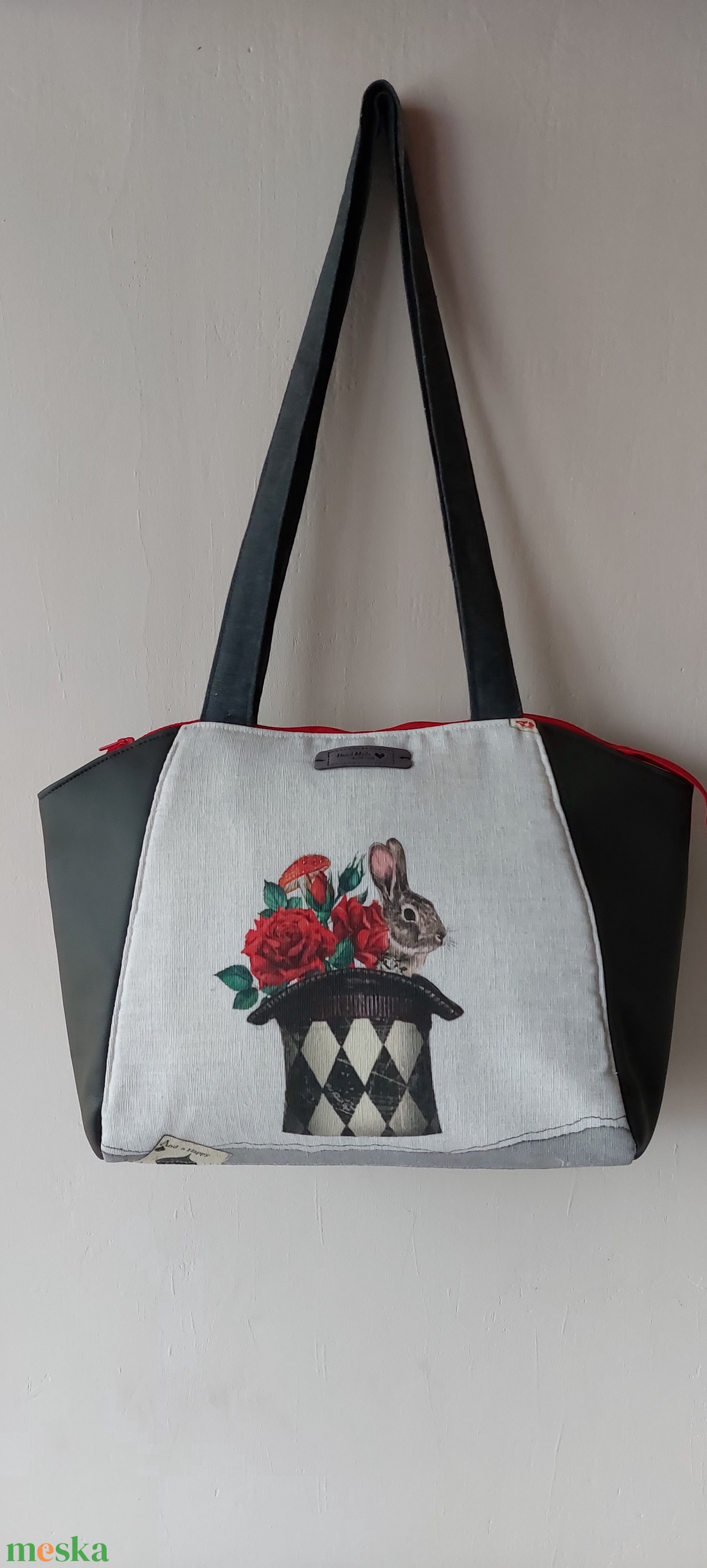 Aliz csodaországos táska2 - táska & tok - kézitáska & válltáska - válltáska - Meska.hu