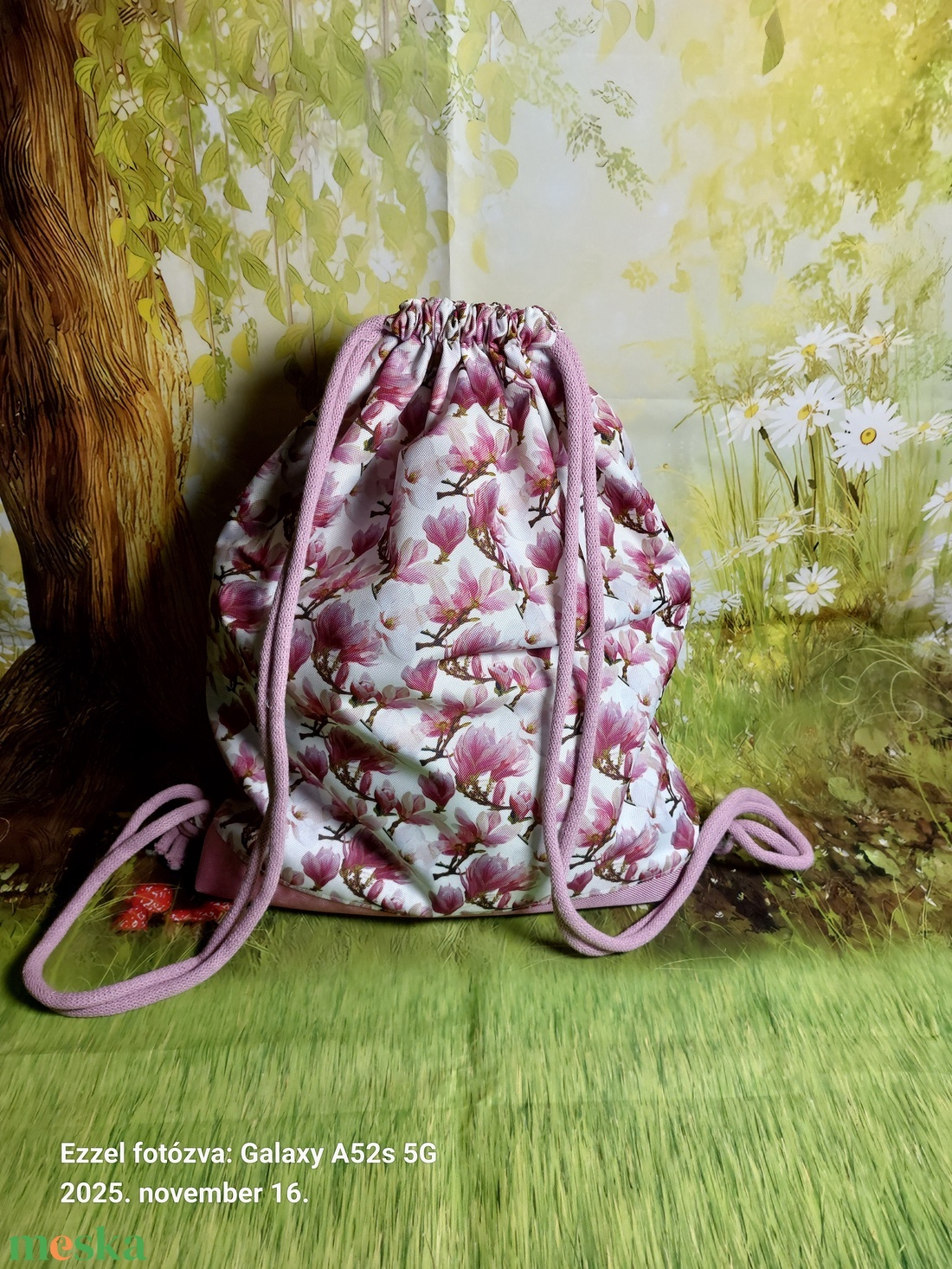 Mangóliás hátizsák - táska & tok - hátizsák - tornazsák, gymbag - Meska.hu