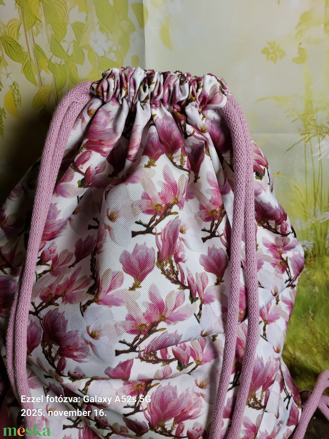 Mangóliás hátizsák - táska & tok - hátizsák - tornazsák, gymbag - Meska.hu