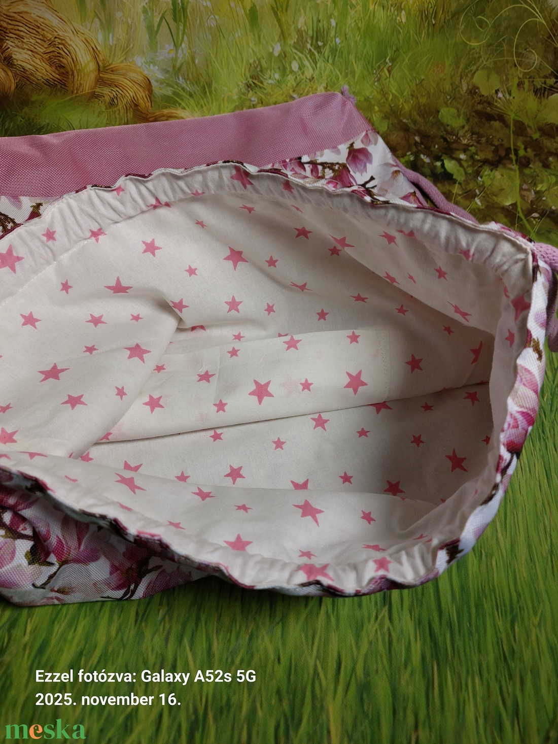 Mangóliás hátizsák - táska & tok - hátizsák - tornazsák, gymbag - Meska.hu