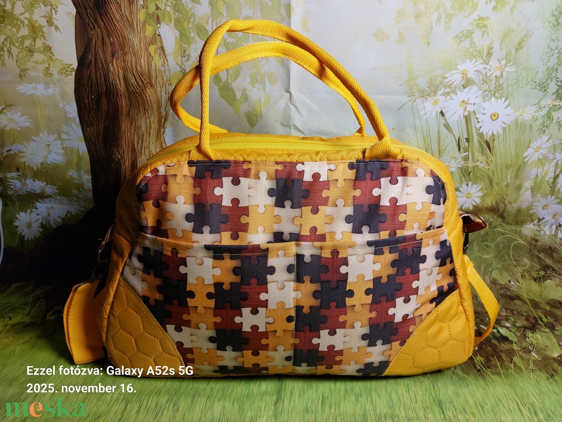 Mozaikos kicsi utazótáska - táska & tok - kézitáska & válltáska - nagy pakolós táska - Meska.hu