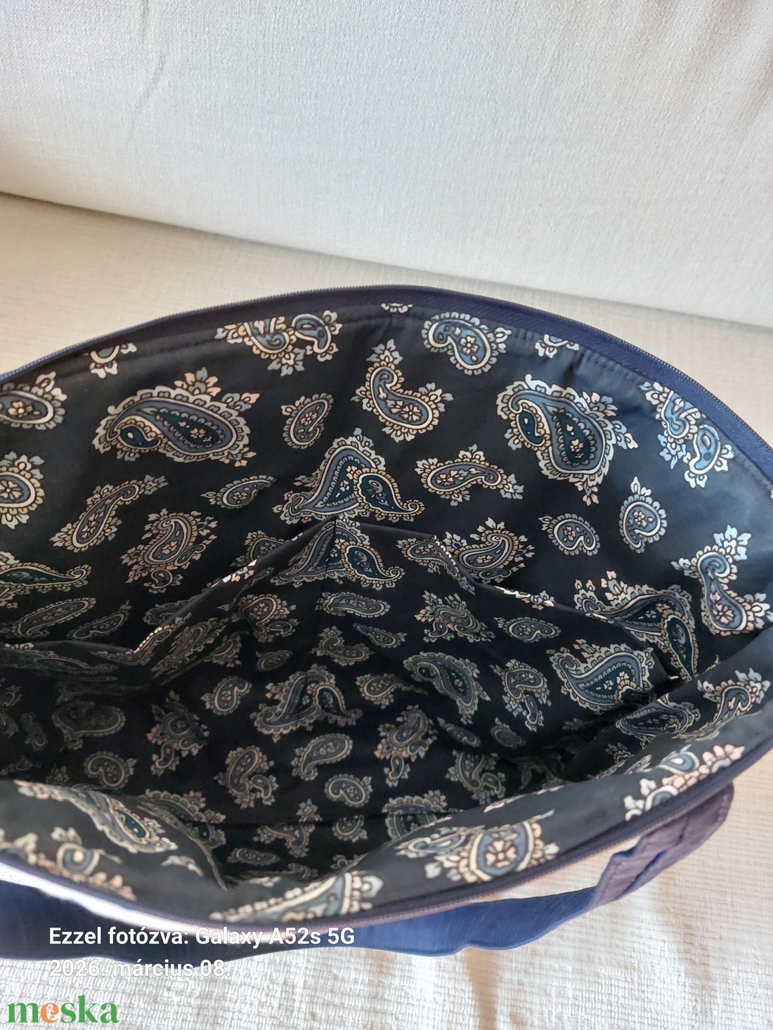 Kék pachwork táska - táska & tok - kézitáska & válltáska - válltáska - Meska.hu