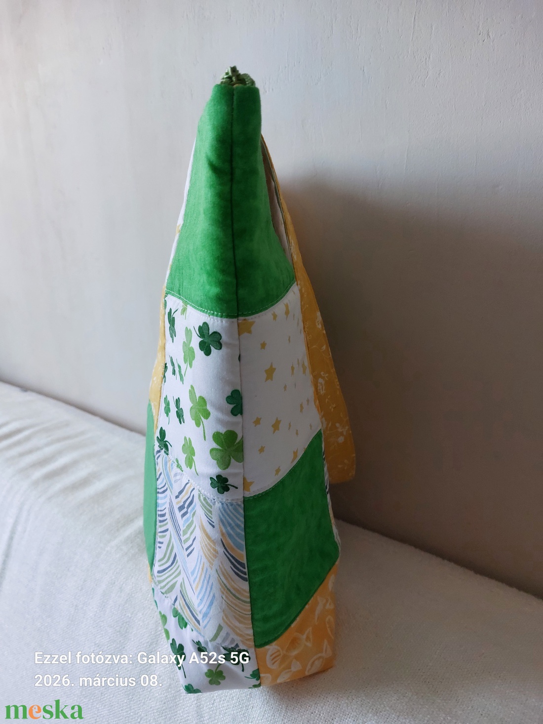 Sárga-zöld pachwork táska - táska & tok - kézitáska & válltáska - válltáska - Meska.hu