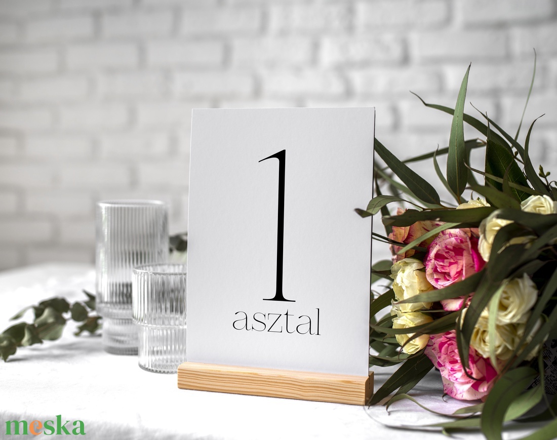 Asztalszám - Letisztult stílusban 01 - esküvő - meghívó & kártya - ültetési rend - Meska.hu Asztalszám - Letisztult stílusban 01 - esküvő - meghívó & kártya - ültetési rend - Meska.hu