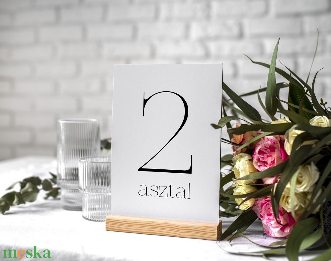 Asztalszám - Letisztult stílusban 01 - esküvő - meghívó & kártya - ültetési rend - Meska.hu Asztalszám - Letisztult stílusban 01 - esküvő - meghívó & kártya - ültetési rend - Meska.hu