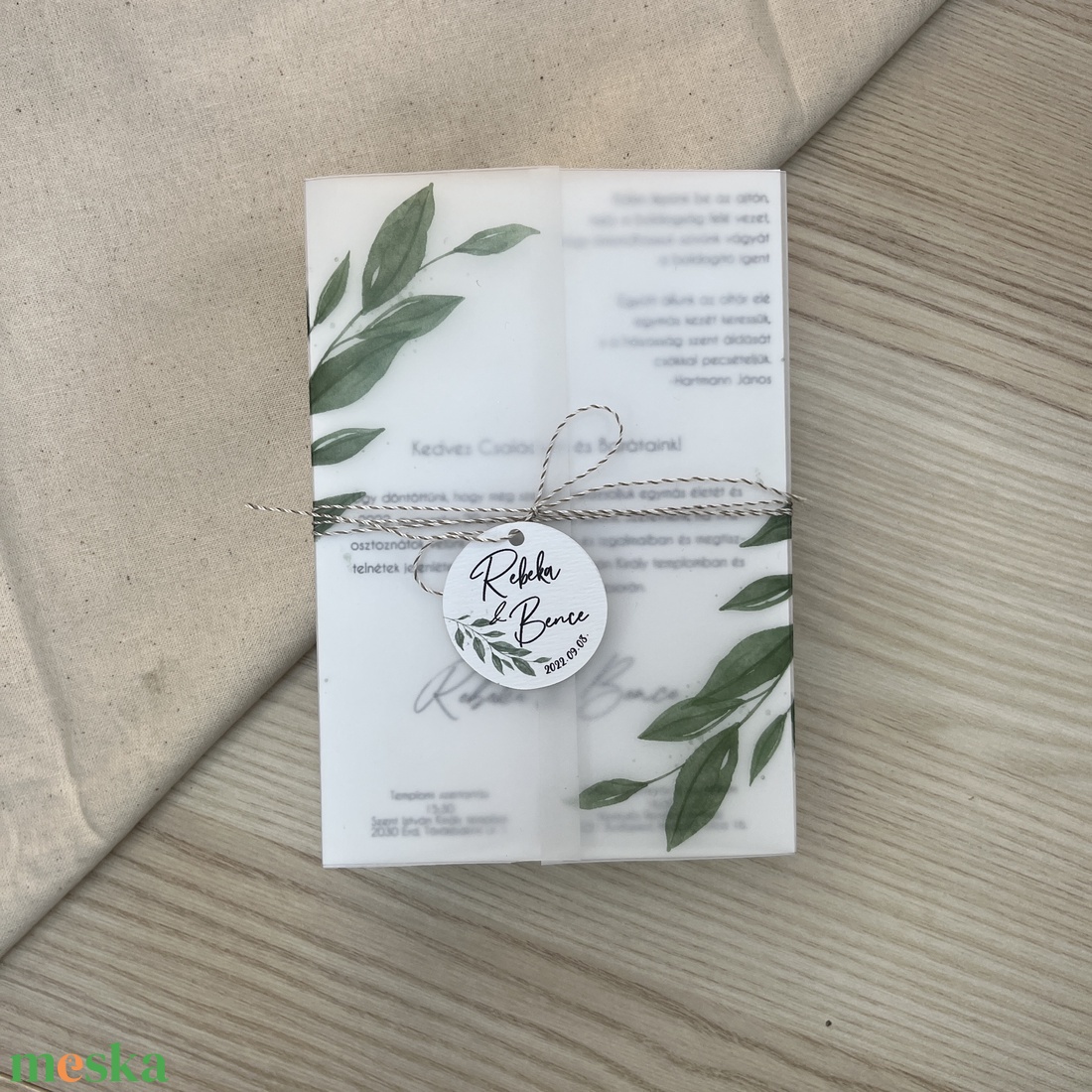 Greenery - Esküvői meghívó - kinyitható, pausszal - 04 - esküvő - meghívó & kártya - meghívó - Meska.hu Greenery - Esküvői meghívó - kinyitható, pausszal - 04 - esküvő - meghívó & kártya - meghívó - Meska.hu