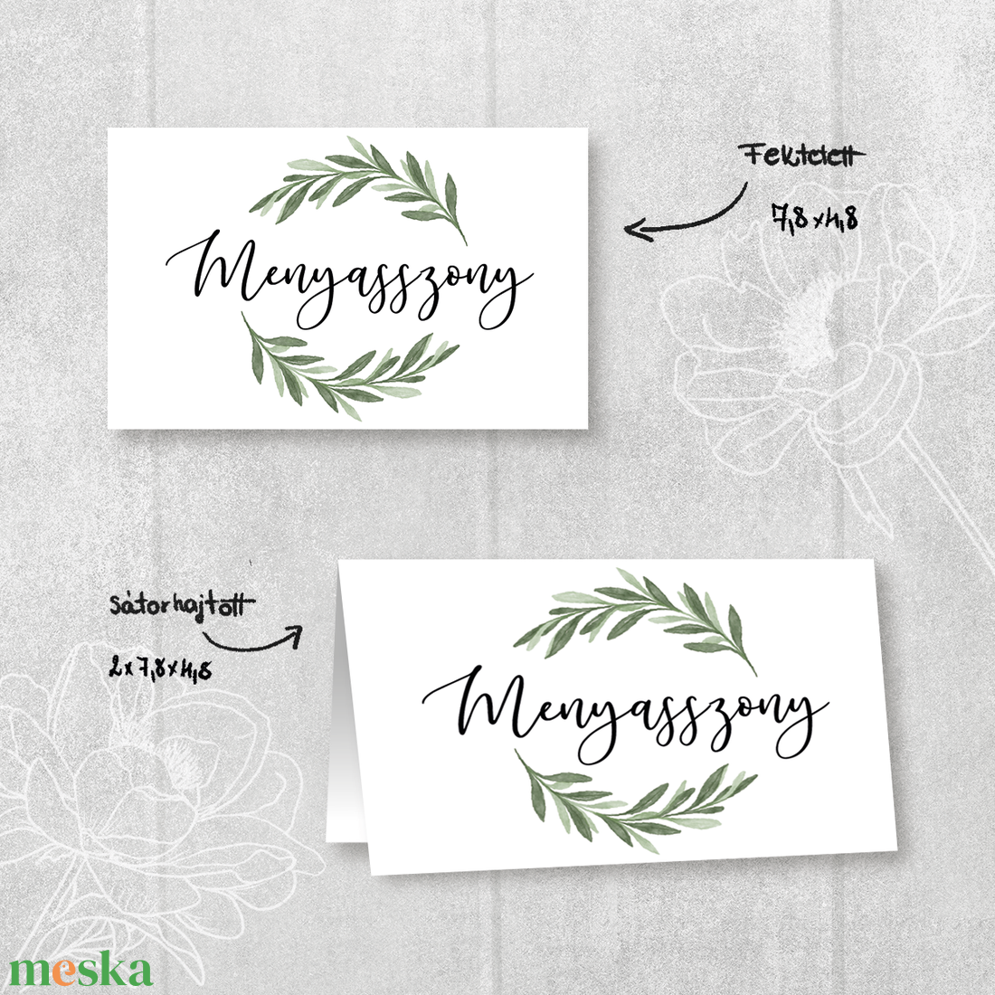 Greenery Ültetőkártya - Oliva - Koszorú - esküvő - meghívó & kártya - ültetési rend - Meska.hu Greenery Ültetőkártya - Oliva - Koszorú - esküvő - meghívó & kártya - ültetési rend - Meska.hu