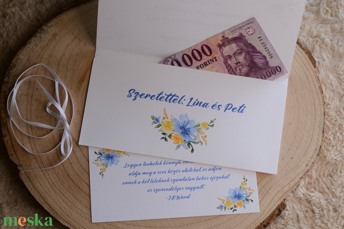 Kék akvarell virágos pénzátadó boríték - esküvő - emlék & ajándék - nászajándék - esküvői pénzátadó boríték, kártya - Meska.hu Kék akvarell virágos pénzátadó boríték - esküvő - emlék & ajándék - nászajándék - esküvői pénzátadó boríték, kártya - Meska.hu