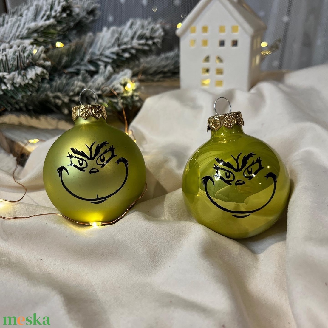 Grincs karácsonyfadísz - NÉVVEL - karácsony - karácsonyi lakásdekoráció - karácsonyfadíszek - Meska.hu