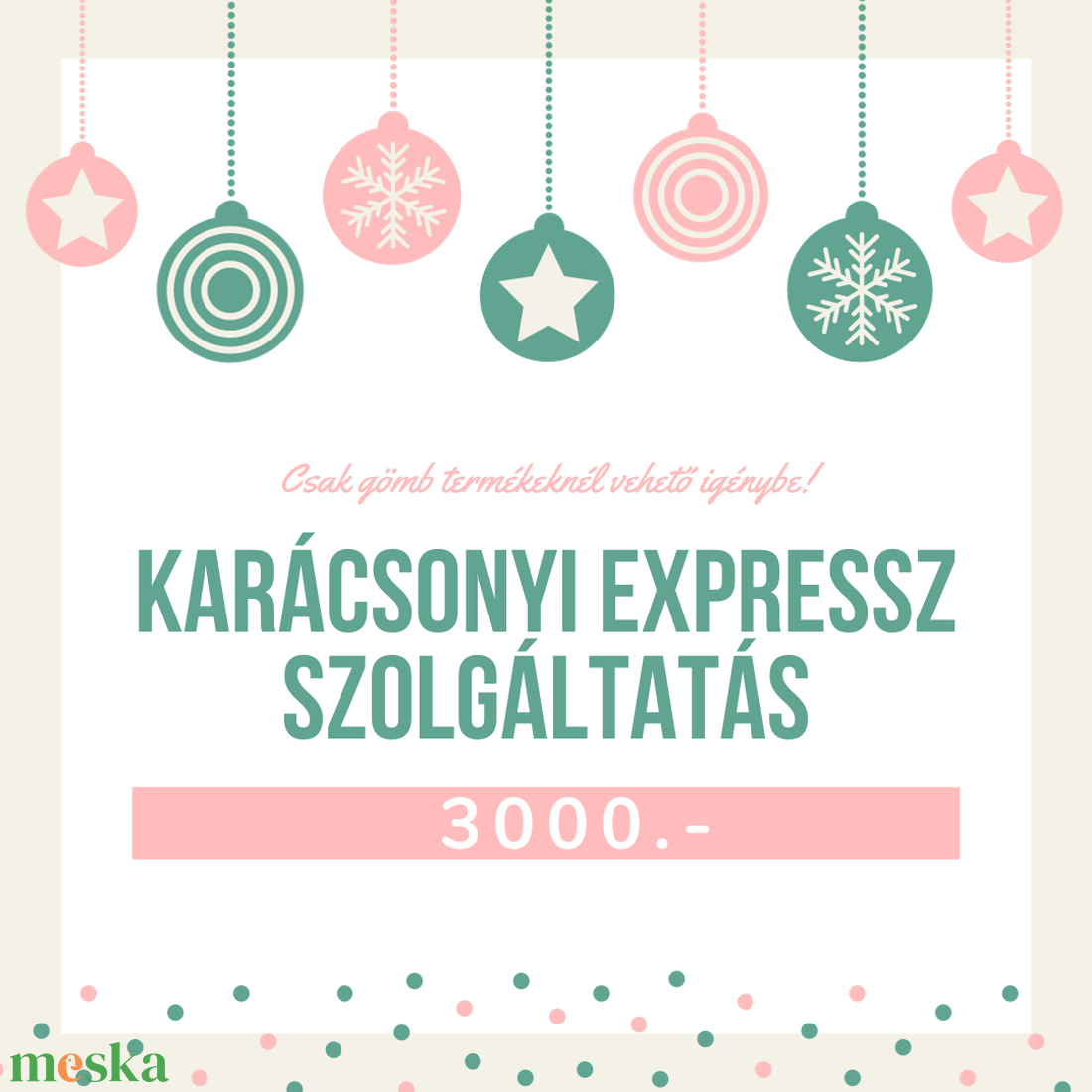 Expressz szolgáltatás díj - karácsonyi termékekre - karácsony - karácsonyi lakásdekoráció - karácsonyfadíszek - Meska.hu Expressz szolgáltatás díj - karácsonyi termékekre - karácsony - karácsonyi lakásdekoráció - karácsonyfadíszek - Meska.hu