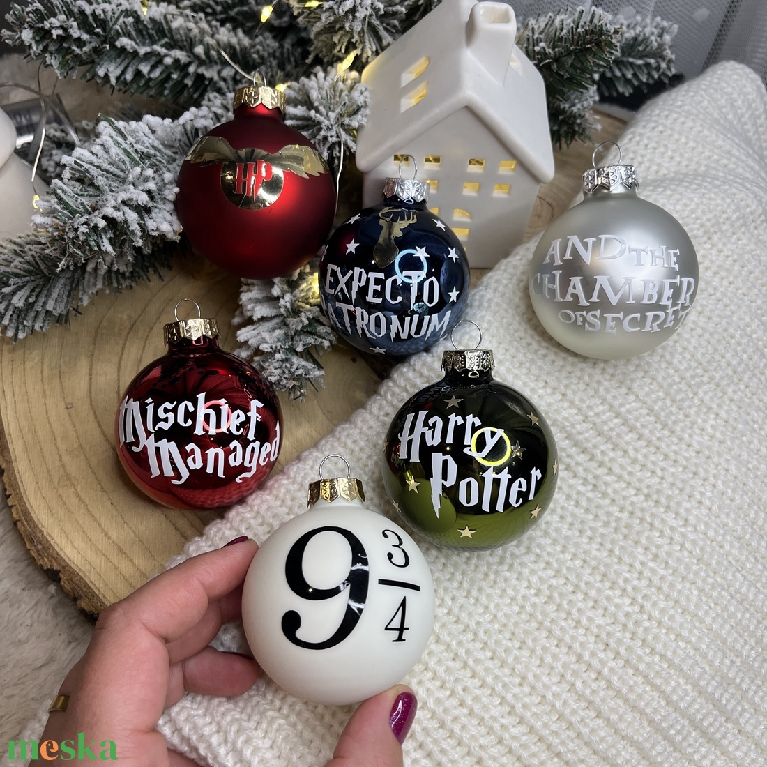 Harry Potter karácsonyi gömb  1db CIKESZ - karácsony - karácsonyi lakásdekoráció - karácsonyfadíszek - Meska.hu